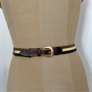 2/$20 Vintage The Andover Shop Adjustable Striped Stretchy Belt